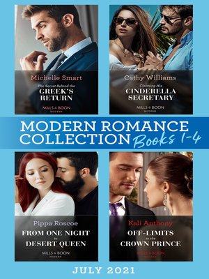 cover image of Modern Romance July 2021 Books 1-4